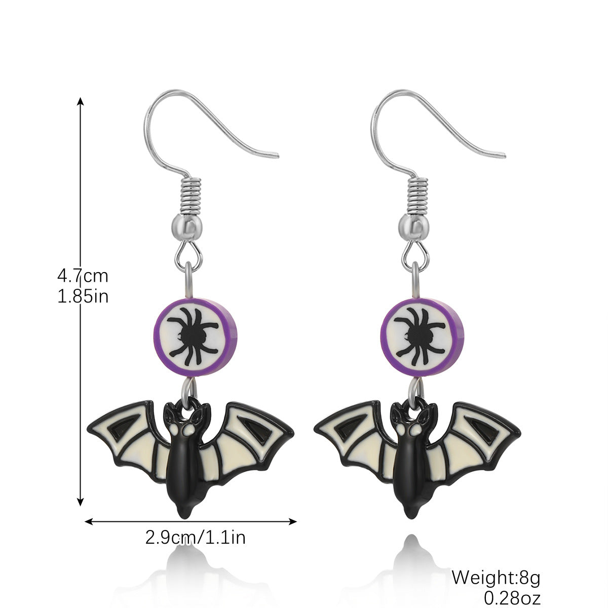 Wholesale Halloween Skull Bat Pumpkin Ghost Rice Bead Earrings